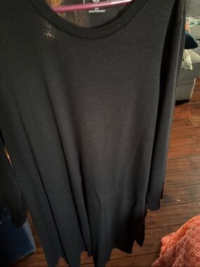 Black Long Sleeve Knit Dress